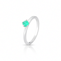 Women’s Turquoise Solitaire Sterling Silver Ring