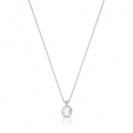 Women’s Solitaire CZ Sterling Silver Necklace